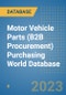 Motor Vehicle Parts (B2B Procurement) Purchasing World Database - Product Image