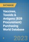 Vaccines, Toxoids & Antigens (B2B Procurement) Purchasing World Database - Product Image