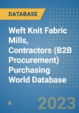Weft Knit Fabric Mills, Contractors (B2B Procurement) Purchasing World Database- Product Image