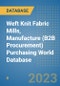 Weft Knit Fabric Mills, Manufacture (B2B Procurement) Purchasing World Database - Product Image