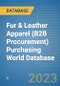 Fur & Leather Apparel (B2B Procurement) Purchasing World Database - Product Image