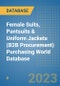 Female Suits, Pantsuits & Uniform Jackets (B2B Procurement) Purchasing World Database - Product Image