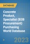 Concrete Product, Specialist (B2B Procurement) Purchasing World Database - Product Image