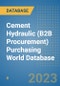 Cement Hydraulic (B2B Procurement) Purchasing World Database - Product Thumbnail Image