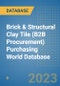 Brick & Structural Clay Tile (B2B Procurement) Purchasing World Database - Product Image