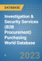 Investigation & Security Services (B2B Procurement) Purchasing World Database - Product Image