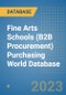Fine Arts Schools (B2B Procurement) Purchasing World Database - Product Image