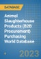 Animal Slaughterhouse Products (B2B Procurement) Purchasing World Database - Product Image