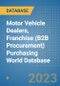 Motor Vehicle Dealers, Franchise (B2B Procurement) Purchasing World Database - Product Thumbnail Image