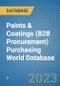 Paints & Coatings (B2B Procurement) Purchasing World Database - Product Image