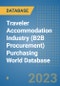 Traveler Accommodation Industry (B2B Procurement) Purchasing World Database - Product Image