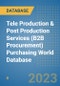 Tele Production & Post Production Services (B2B Procurement) Purchasing World Database - Product Image