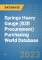 Springs Heavy Gauge (B2B Procurement) Purchasing World Database - Product Image