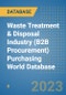 Waste Treatment & Disposal Industry (B2B Procurement) Purchasing World Database - Product Image