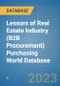 Lessors of Real Estate Industry (B2B Procurement) Purchasing World Database - Product Image