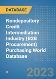 Nondepository Credit Intermediation Industry (B2B Procurement) Purchasing World Database- Product Image