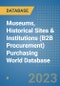 Museums, Historical Sites & Institutions (B2B Procurement) Purchasing World Database - Product Image