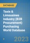 Taxis & Limousines Industry (B2B Procurement) Purchasing World Database - Product Image