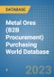 Metal Ores (B2B Procurement) Purchasing World Database - Product Image