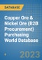 Copper Ore & Nickel Ore (B2B Procurement) Purchasing World Database - Product Image