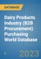 Dairy Products Industry (B2B Procurement) Purchasing World Database - Product Image