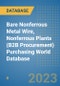 Bare Nonferrous Metal Wire, Nonferrous Plants (B2B Procurement) Purchasing World Database - Product Image