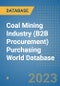 Coal Mining Industry (B2B Procurement) Purchasing World Database - Product Thumbnail Image