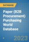Paper (B2B Procurement) Purchasing World Database - Product Image