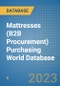 Mattresses (B2B Procurement) Purchasing World Database - Product Image