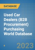 Used Car Dealers (B2B Procurement) Purchasing World Database- Product Image