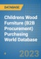 Childrens Wood Furniture (B2B Procurement) Purchasing World Database - Product Image