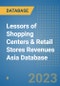 Lessors of Shopping Centers & Retail Stores Revenues Asia Database - Product Image