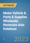 Motor Vehicle & Parts & Supplies Wholesale Revenues Asia Database - Product Image