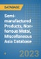 Semi-manufactured Products, Non-ferrous Metal, Miscellaneous Asia Database - Product Thumbnail Image