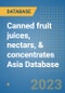 Canned fruit juices, nectars, & concentrates Asia Database - Product Image