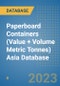 Paperboard Containers (Value + Volume Metric Tonnes) Asia Database - Product Image