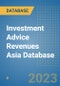 Investment Advice Revenues Asia Database - Product Image