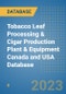 Tobacco Leaf Processing & Cigar Production Plant & Equipment Canada and USA Database - Product Image