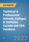 Technical & Professional Schools, Colleges & Institutes Canada and USA Database - Product Thumbnail Image