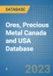 Ores, Precious Metal Canada and USA Database - Product Thumbnail Image