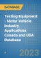 Testing Equipment - Motor Vehicle Industry Applications Canada and USA Database - Product Thumbnail Image
