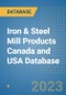 Iron & Steel Mill Products Canada and USA Database - Product Image