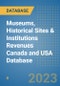 Museums, Historical Sites & Institutions Revenues Canada and USA Database - Product Image