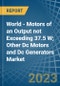 World - Motors of an Output not Exceeding 37.5 W; Other Dc Motors and Dc Generators - Market analysis, Forecast, Size, Trends and Insights. Update: COVID-19 Impact - Product Thumbnail Image