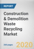 Construction & Demolition Waste Recycling Market by Source, Service and Material: Global Opportunity Analysis and Industry Forecast, 2020-2027- Product Image