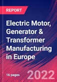 Electric Motor, Generator & Transformer Manufacturing in Europe - Industry Market Research Report- Product Image
