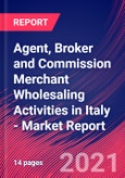 Agent, Broker and Commission Merchant Wholesaling Activities in Italy - Industry Market Research Report- Product Image