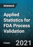 6-Hour Virtual Seminar on Applied Statistics for FDA Process Validation - Webinar (Recorded)- Product Image