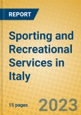 Sporting and Recreational Services in Italy- Product Image