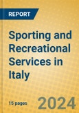 Sporting and Recreational Services in Italy- Product Image